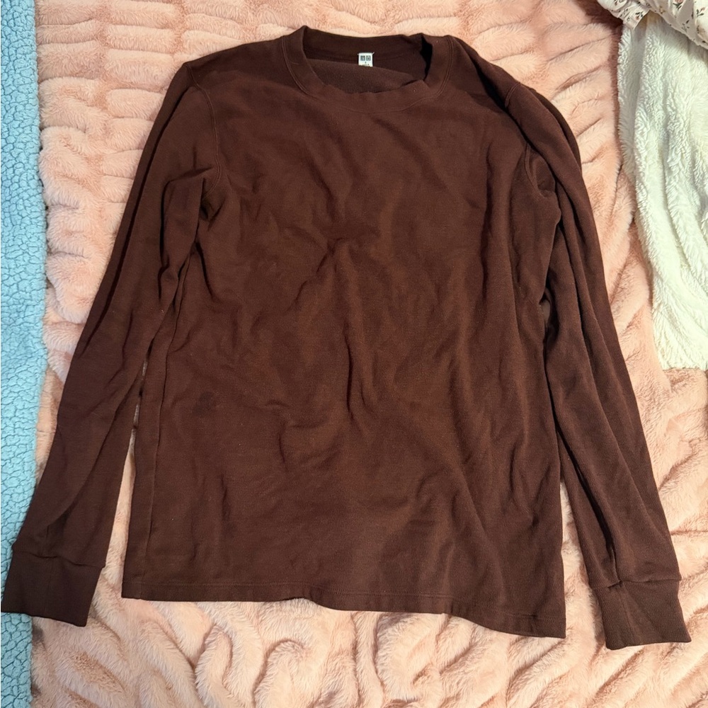 Uniqlo Maroon Long-sleeved Top